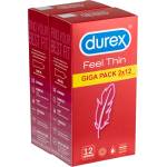 Durex Feel Thin - тънки презервативи - естествено усещане - 2x12 броя - desirel