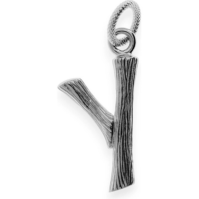 MPM Ocelový unisex nerezový přívěsek "Y" 70213 stříbrné barvy