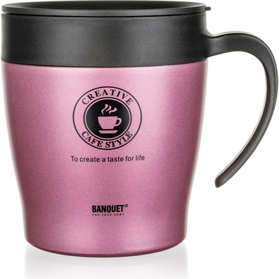 Banquet termohrnek TAZZA 330 ml růžový