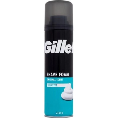 Gillette Shave Foam Original Scent Sensitive пяна за бръснене за чувствителна кожа 200 ml за мъже
