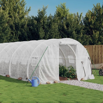 zahrada-XL s ocelovým rámem 72 m² 24 x 3 x 2 m 3188060 bílý