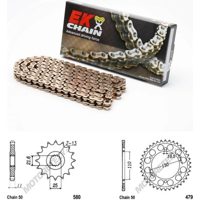 EK Chain Řetězová sada Yamaha FZ6 Fazer 04-09