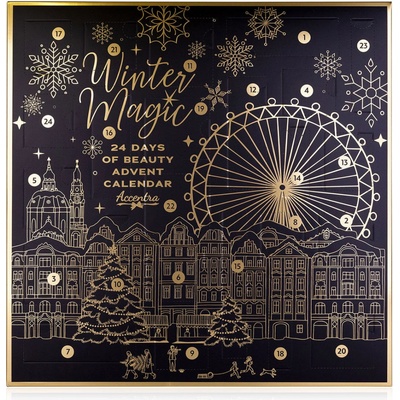 Accentra Adventní kalendář WINTER MAGIC NOIR ve čtvercové krabičce