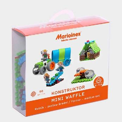 Marioinex Мини вафлен конструктор " Малките фермери" 90 части