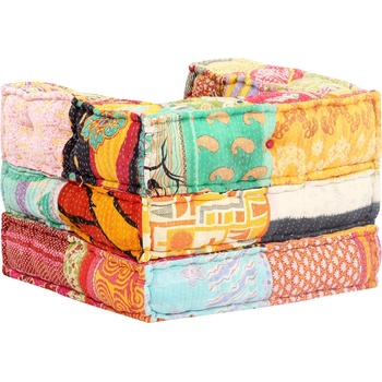 Greatstore Modulární pouf patchwork textil