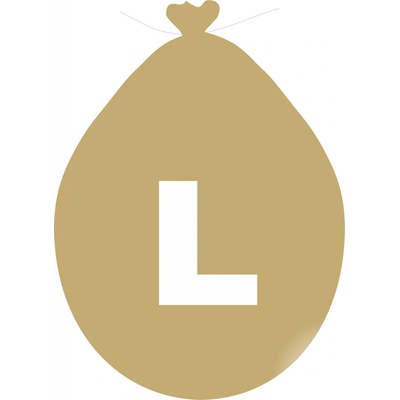 Balónek písmeno L zlaté