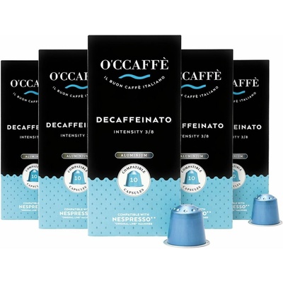 O'Ccaffé Kapsle pro Nespresso bezkofeinové hliník 50 porcí