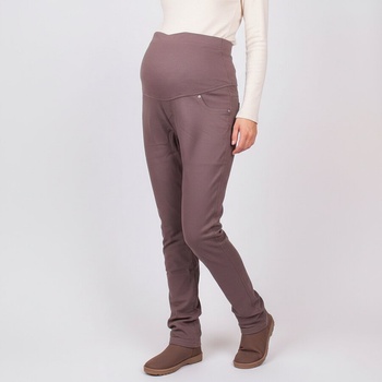 Макси панталон за бременни в млечно кафяво