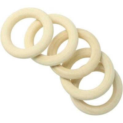 Natana dřevěné kroužky 40 mm sada 5 kusů