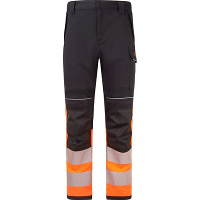 Portwest pw3 modaflame hvo fr451 / Мъжки светлоотразителни работни панталони - черно/оранжево uk 44/eu 60 (fr451obr44)