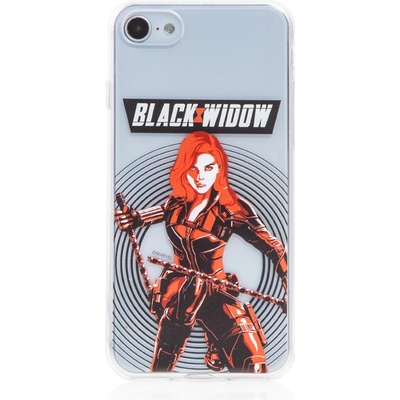 Pouzdro AppleMix MARVEL Apple iPhone 7 / 8 / SE (2020) / SE (2022) - Black Widow - gumové - černé