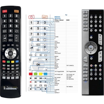 GENERAL MEDION RC1210 - съвместимо дистанционно управление на марката General (RC1210)
