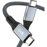 AVAX KAB AVAX CB902 THUNDER 240 W/40 Gbps USB 4.0/Intel Thunderbolt 4 кабел с оплетка, бурено сив - 1 м (AVAX CB902)