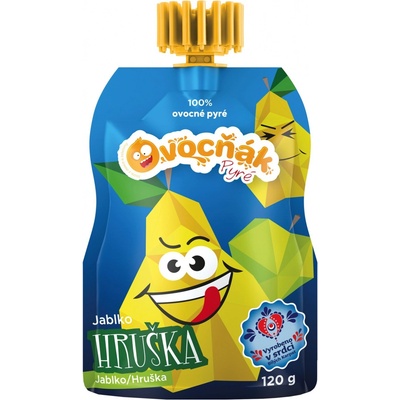 Ovocňák kapsička jablko hruška 120 g – Zboží Dáma
