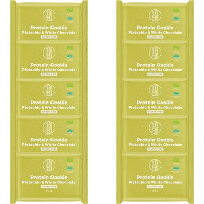 BrainMax Pure 10 x BrainMax Pure® Protein Cookie - шамфъстък и бял шоколад, БИО, 60 g