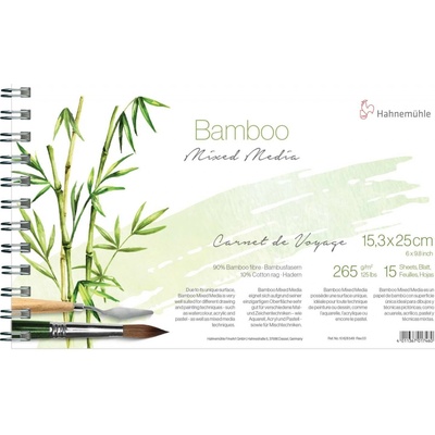 Hahnemuhle Skicár 15,3x25cm MixMedia Bamboo krúžková väzba 265g/m2 15listov