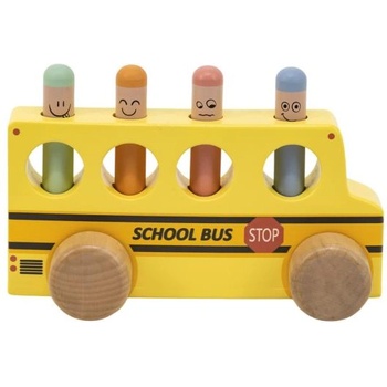 New Classic Toys Pop-up - изскачащи щипки - училищен автобус
