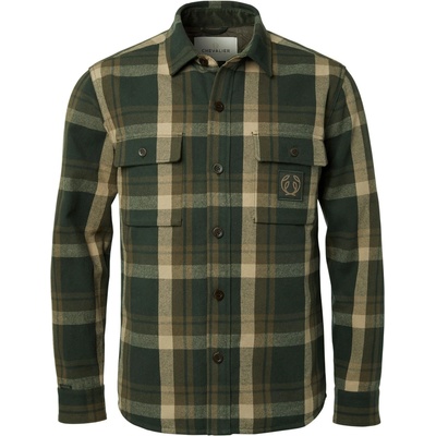 Chevalier Мъжка риза с копчета Chevalier Axe Overshirt Shirt - Green Checked (033-2275-0111)
