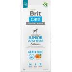 Brit GRAIN FREE Puppy/JUNIOR LARGE- суха храна за малки кучета (3-24 МЕСЕЦА) от големи и гигантски породи ( над 25кг. ) със сьомга и картофи- 12 кг