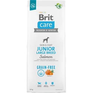 Brit GRAIN FREE Puppy/JUNIOR LARGE- суха храна за малки кучета (3-24 МЕСЕЦА) от големи и гигантски породи ( над 25кг. ) със сьомга и картофи- 12 кг