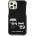 KARL LAGERFELD Гръб Karl Lagerfeld TPE Karl and Choupette Case за iPhone 12/12 Pro - Черен