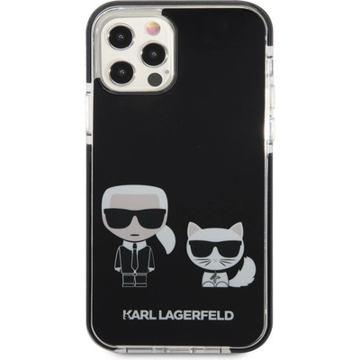 KARL LAGERFELD Гръб Karl Lagerfeld TPE Karl and Choupette Case за iPhone 12/12 Pro - Черен