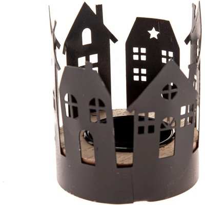 Dakls Метален свещник с коледен мотив Houses - Dakls (GN121)