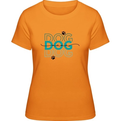 Premium Tričko Diazjn DOG DOG DOG mama Oranžová
