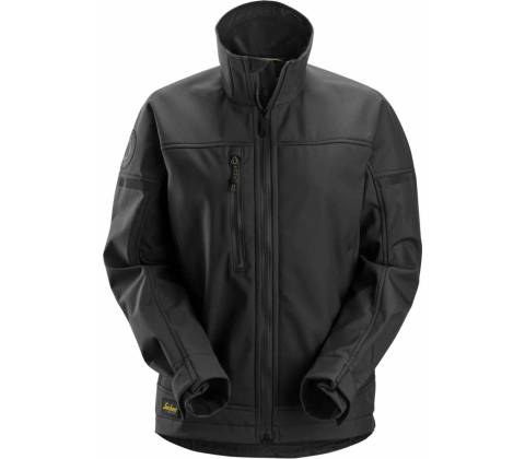 AllroundWork Snickers Workwear bunda softshellová čierna