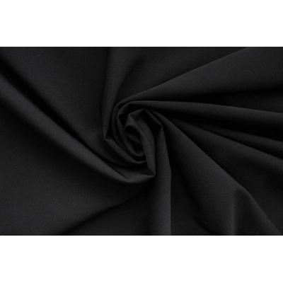Oblekovka pánská ČERNÁ - VLNA SE STREČÍ A POLYESTEREM - látka na obleky a kostýmy