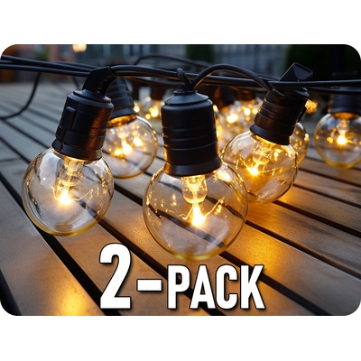 V-TAC Solárna reťaz s diaľkovým ovládaním 10x0,5W, 10x30LM, 12m, 3,7V, 1200mAh, IP44, 3000K/2-PACK!