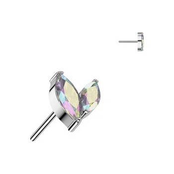 Šperky4U ozdobná část k PUSH IN piercingu titan TIT1524-AB