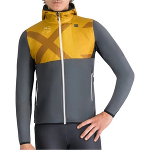 Sportful Мъжко яке за ски бягане Sportful Rythmo Jacket Cross-country ski jacket - Black Oyster / Wood Yellow - размер XXL (003-3359-0216)