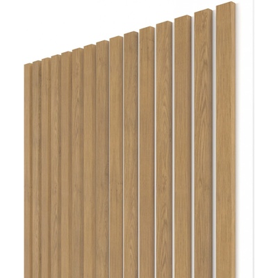 Wall Concept akustický panel Dub rustic, biely filc + MDF, 2750 x 604 x 21 mm 1,66m²