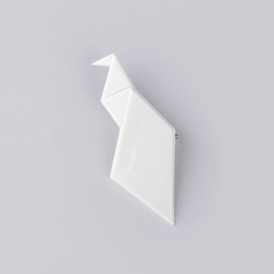 StehlikDesign brož páv bílá 0115