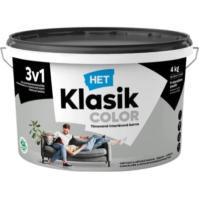 Het Klasik Color 0158 šedý ocelový 4 kg