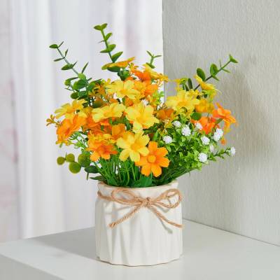 Kytice v květináči