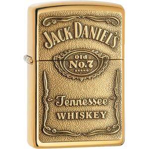 Zippo запалка ZIPPO - Jack Daniel’s® - Label - Brass Emblem - 24146