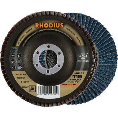 RHODIUS Lamelový brusný kotouč LSZ F1 115 x 22,23 P40 PROline 202647