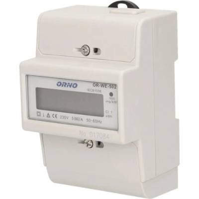 ORNO | OR-WE-502 jednofázový elektromer 80A 4 moduly DIN TH-35mm