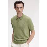 Fred Perry Блуза с яка Fred Perry Men's Pointelle Short-Sleeve Polo Shirt - Olive Mint X88