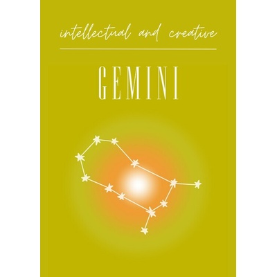 Plagát, Obraz - Gemini Zodiac Print Art, Amelie, 30 × 40 cm