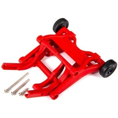 Traxxas sada oporných koliesok wheelie červená