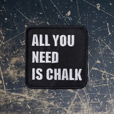 Workout nášivka slogan All you need is chalk