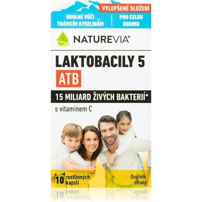 Swiss NatureVia Laktobacily 5 ATB 10 kapslí