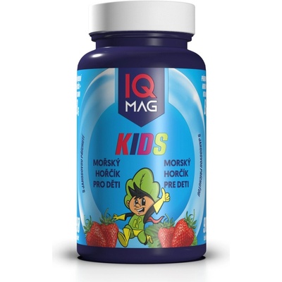 IQ MAG Kids Morský horčík pre deti s jahodovou príchuťou 90 tabliet