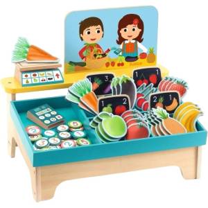 DJECO Игрален комплект Djeco - Малкият пазар на Лео и Миа (DJ05517) - baby