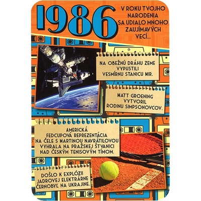 Blahoželanie 1986 - slovensky