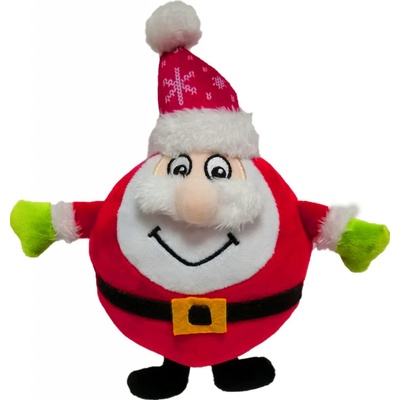 Chuckle CityPlyšová vánoční pro psy pískací Santa 15,5 cm