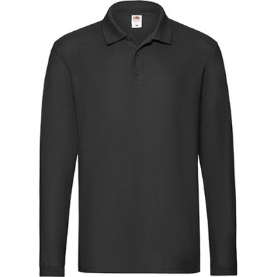 Fruit of the Loom pánska polokošeľa s dlhým rukávom black